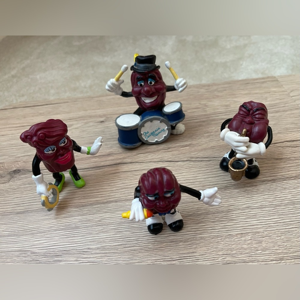 Vintage - California Raisin Band Figurine - Set of 4 - Toy’s from the 1980’s